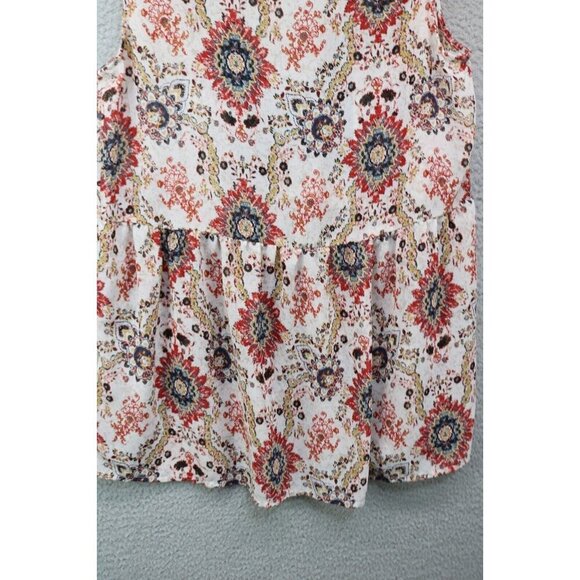 Knox Rose Floral Sheer Sleeveless Babydoll Top-Size Small - Picture 8 of 10